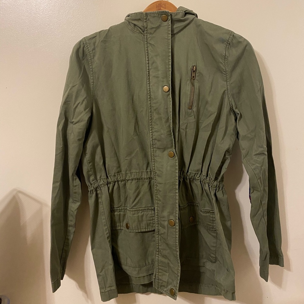Army green utility jacket